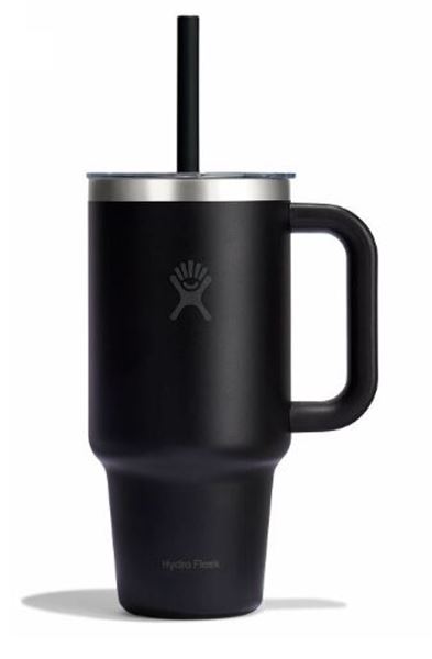 Picture of 32OZ TRAVEL TUMBLER CLEAR LID BLACK